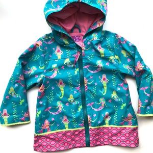 Girls Unicorn Rain Coat Waterproof Jacket